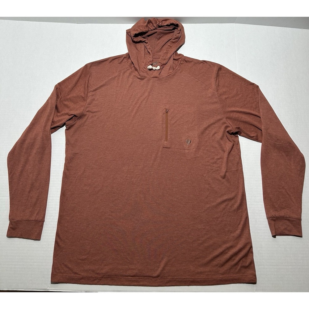 Duck Camp Original Bamboo Hoodie Mens XL Orange Lightweight Pullover BH2500 EUC